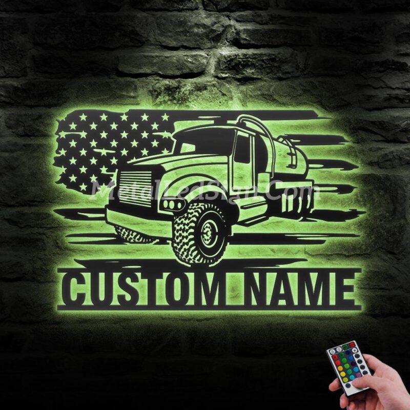 Custom-Septic-Pumper-Truck-Driver-Metal-Wall-Art-Led-Light-5