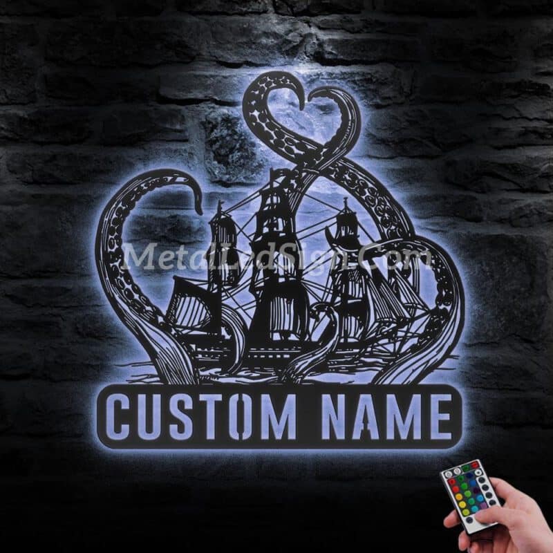 Custom-Ship-Octopus-Tentacles-Metal-Wall-Art-Led-Light-3-1