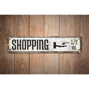 Custom-Shopping-Sign-Premium-Quality-Rustic-Metal-Sign-Images