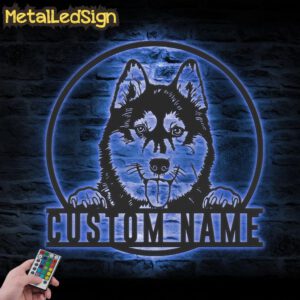 Custom-Siberian-Husky-Metal-Wall-Art-LED-Light-3.jpg