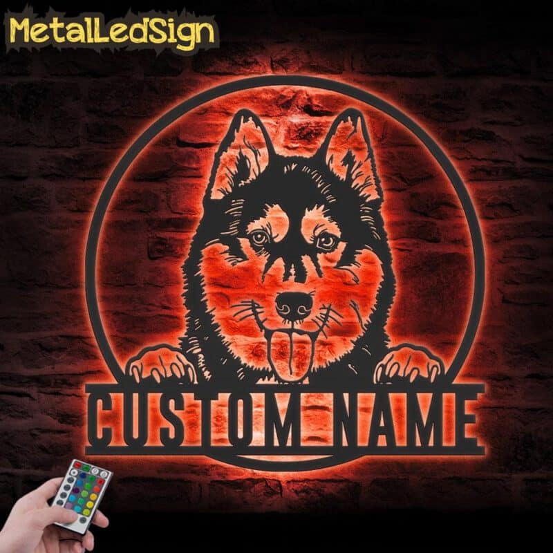 Custom-Siberian-Husky-Metal-Wall-Art-LED-Light-5.jpg