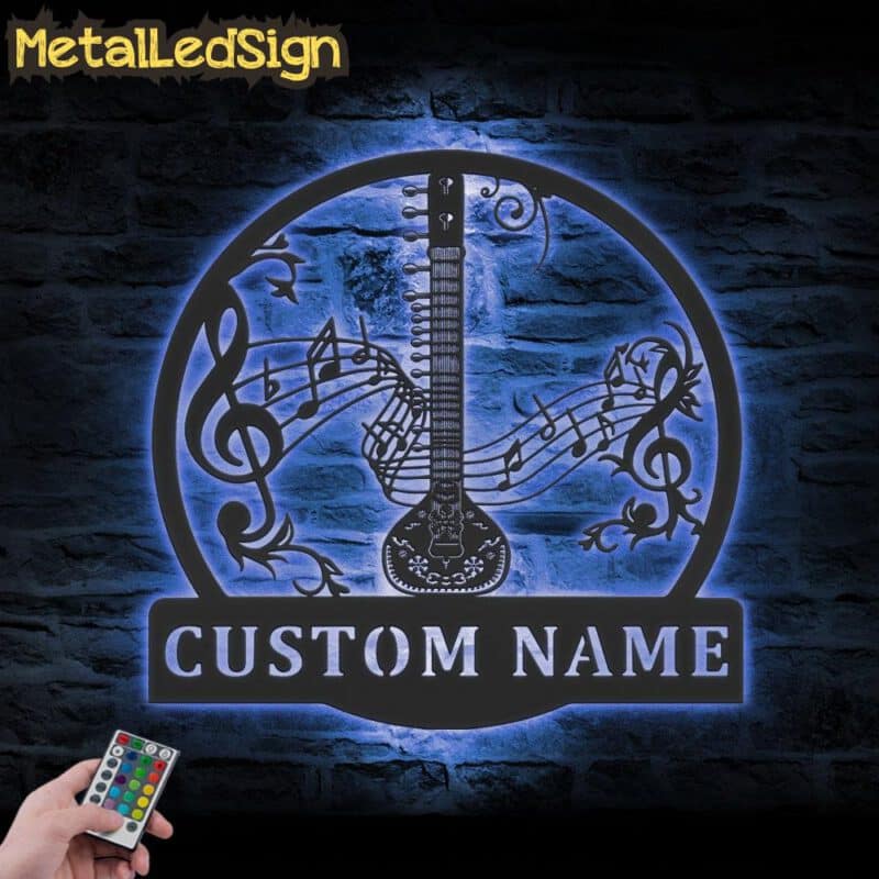 Custom-Sitar-Indian-Musical-Instrument-Metal-Wall-Art-LED-Light-3.jpg