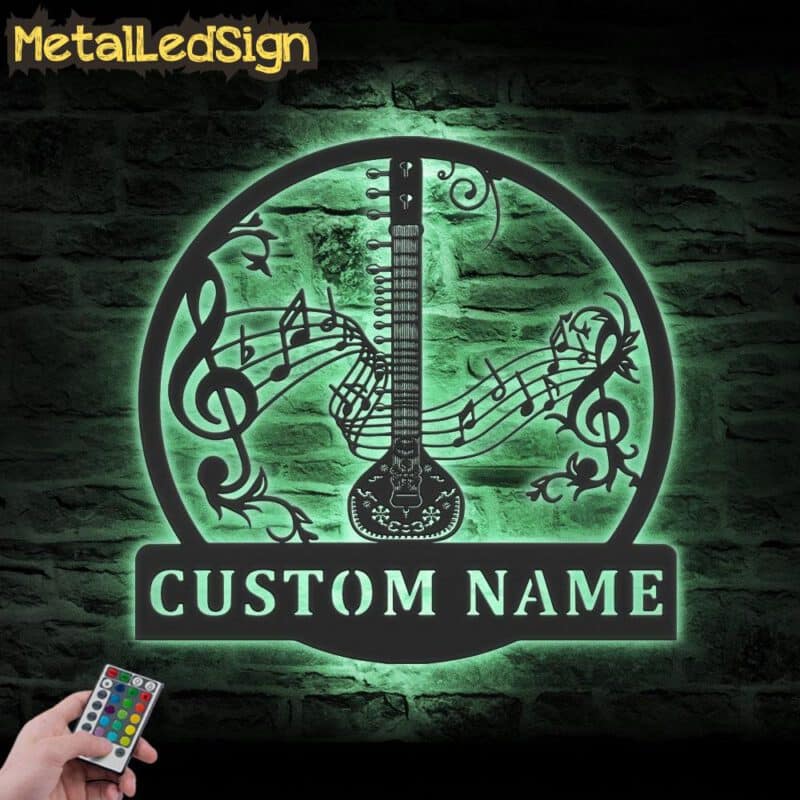 Custom-Sitar-Indian-Musical-Instrument-Metal-Wall-Art-LED-Light-7.jpg