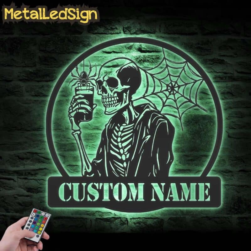 Custom-Skeleton-Coffee-Spider-Metal-Wall-Art-LED-Light-7.jpg