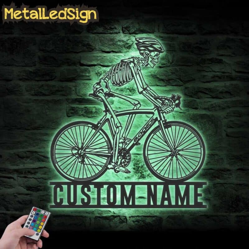 Custom-Skeleton-Riding-Road-Bike-Racing-Metal-Wall-Art-LED-Light-7.jpg