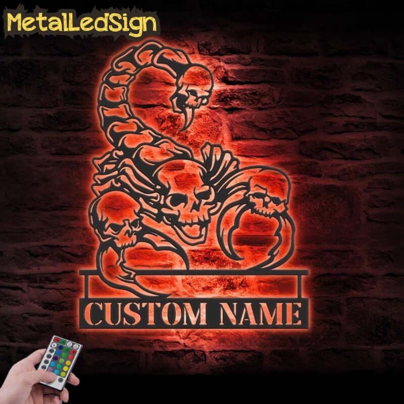 Custom-Skull-Scorpion-Metal-Wall-Art-LED-Light-5.jpg