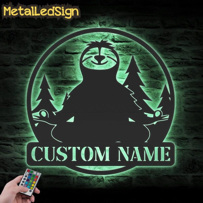 Custom-Sloth-Yoga-Namaste-Metal-Wall-Art-LED-Light-7.jpg