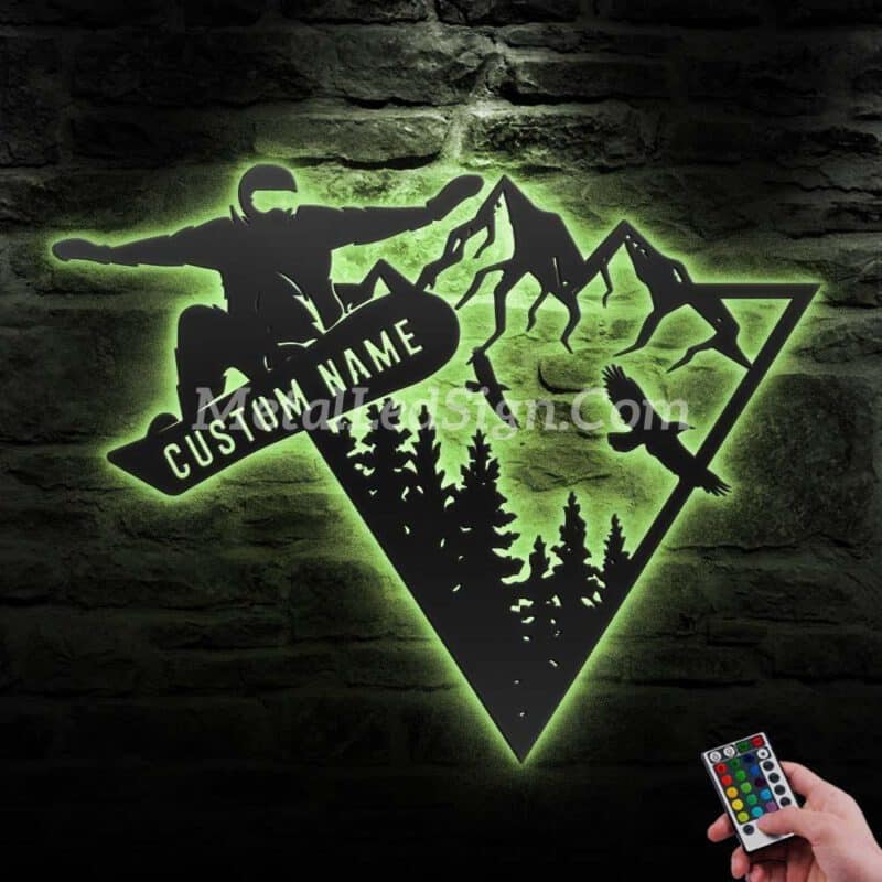 Custom-Snowboarding-Metal-Wall-Art-Led-Light-5-4