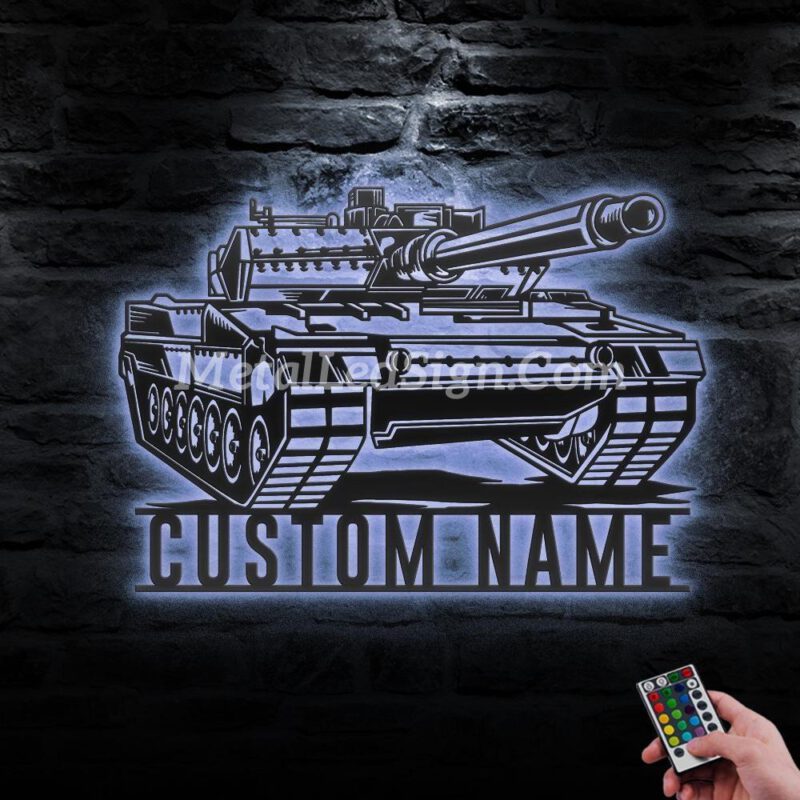 Custom-Soldier-Military-Tank-Metal-Wall-Art-Led-Light-3-7