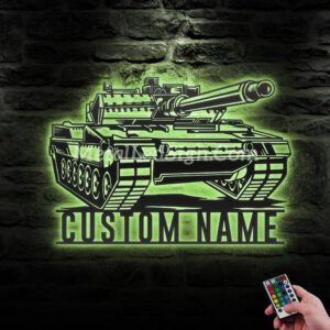 Custom-Soldier-Military-Tank-Metal-Wall-Art-Led-Light-6