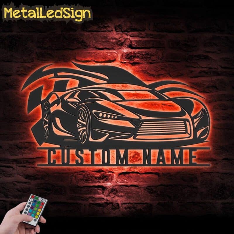 Custom-Sport-Car-Garage-Metal-Wall-Art-LED-Light-5.jpg