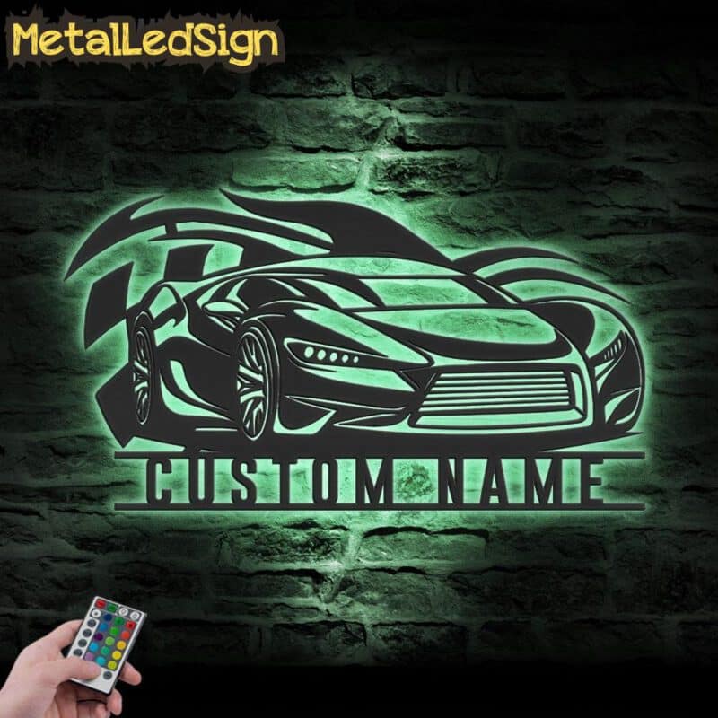 Custom-Sport-Car-Garage-Metal-Wall-Art-LED-Light-7.jpg