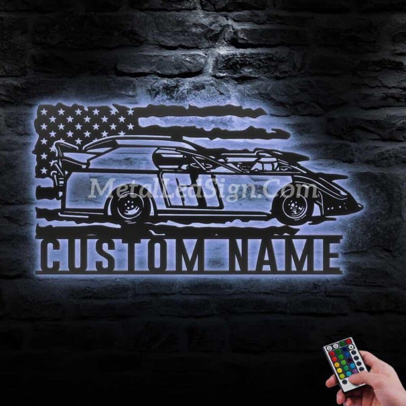 Custom-Sport-Car-Garage-Metal-Wall-Art-Led-Light-3-4