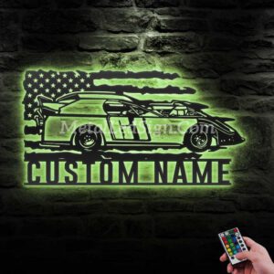 Custom-Sport-Car-Garage-Metal-Wall-Art-Led-Light-6