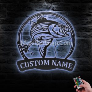 Custom-Striped-Bass-Fishing-Metal-Wall-Art-Led-Light-1