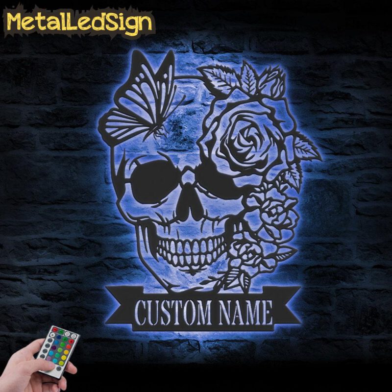 Custom-Sugar-Skull-Metal-Wall-Art-with-LED-Light-3.jpg