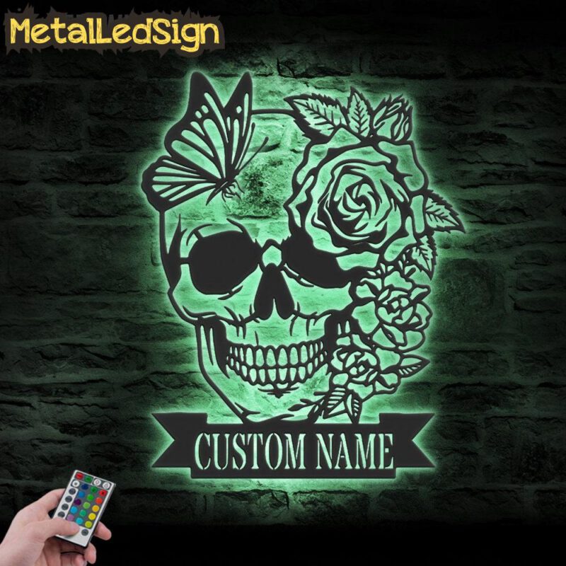 Custom-Sugar-Skull-Metal-Wall-Art-with-LED-Light-7.jpg