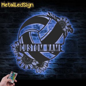 Custom-Sunflower-Volleyball-Metal-Wall-Art-LED-Light-3.jpg