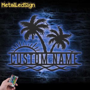 Custom-Sunshine-Palm-Tree-Beach-House-Metal-Wall-Art-LED-Lights-3.jpg