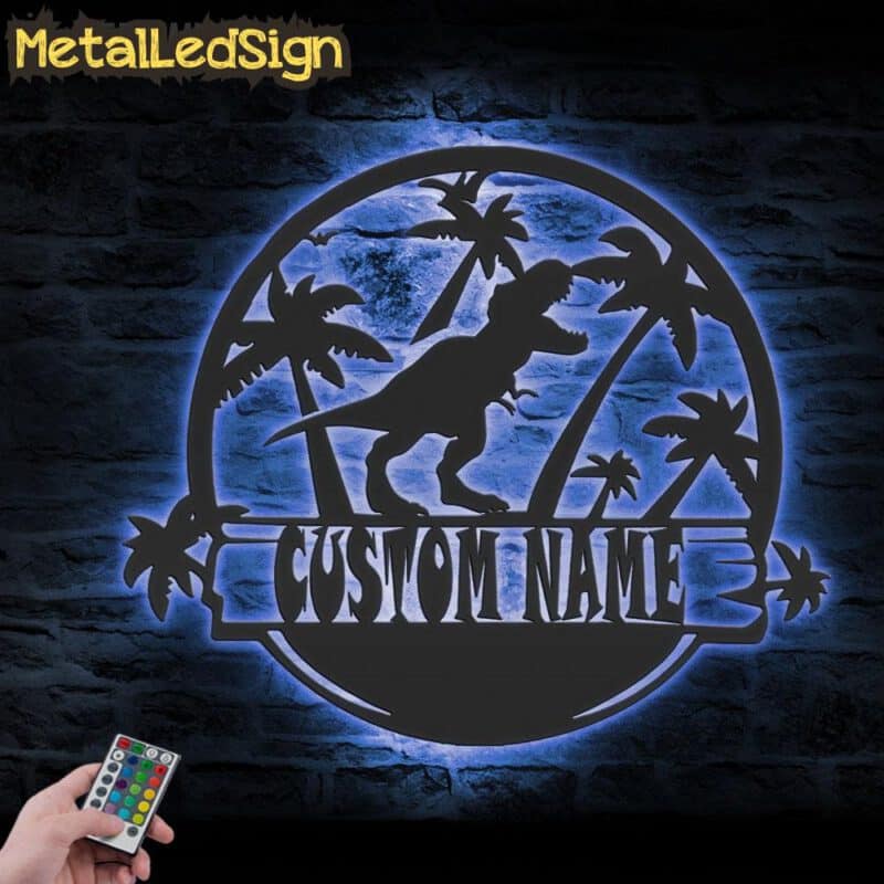 Custom-T-Rex-Tyrannosaurus-Dinosaur-Metal-Wall-Art-LED-Light-3-2.jpg