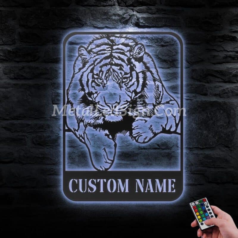 Custom-Tiger-Metal-Wall-Art-Led-Light-3-1