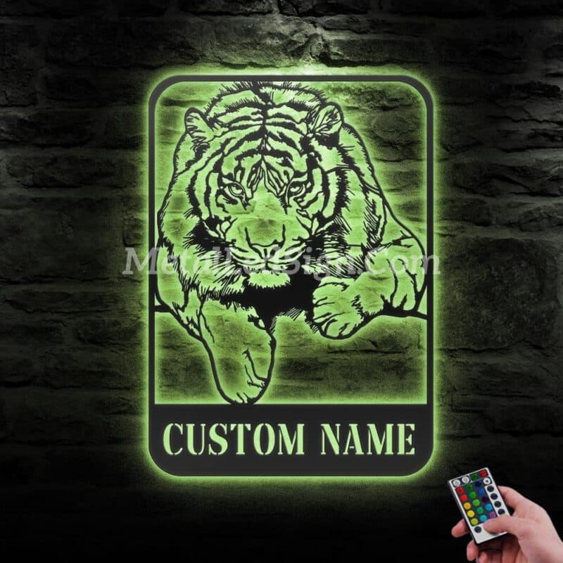 Custom-Tiger-Metal-Wall-Art-Led-Light-6