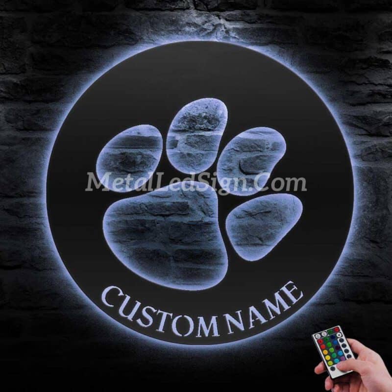 Custom-Tiger-Paw-Metal-Wall-Art-Led-Light-3-2