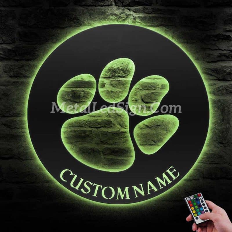 Custom-Tiger-Paw-Metal-Wall-Art-Led-Light-5-2