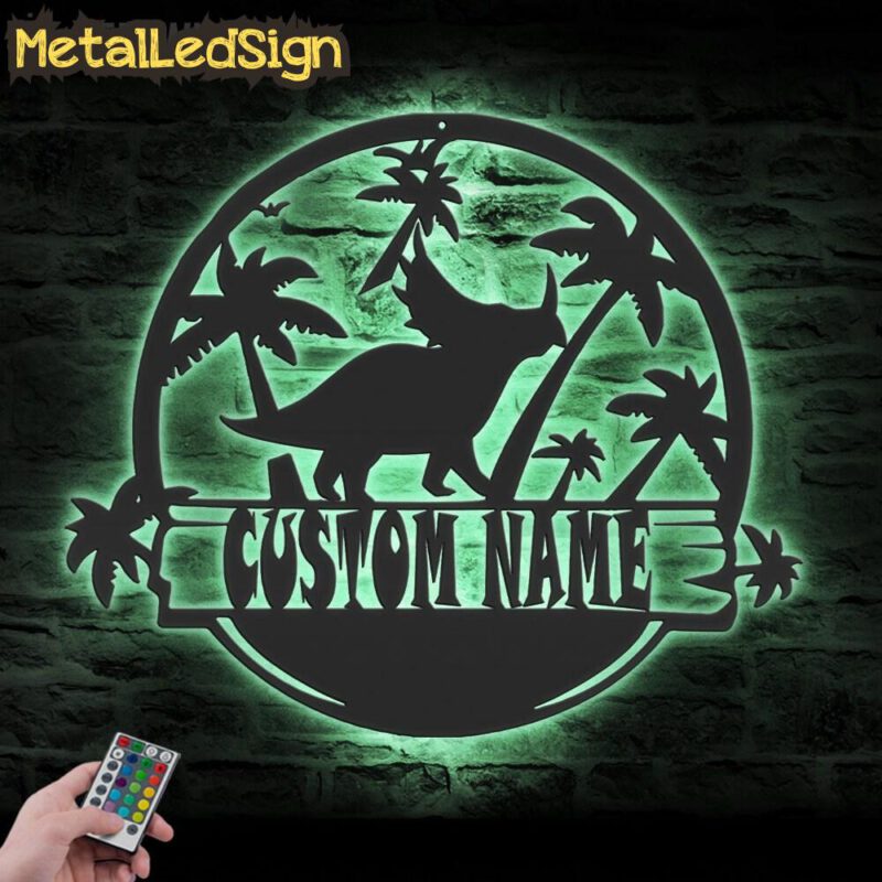 Custom-Triceratops-Dinosaur-Metal-Wall-Art-LED-Light-7.jpg