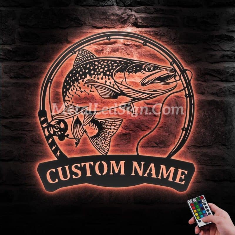 Custom-Trout-Fishing-Metal-Wall-Art-Led-Light-2