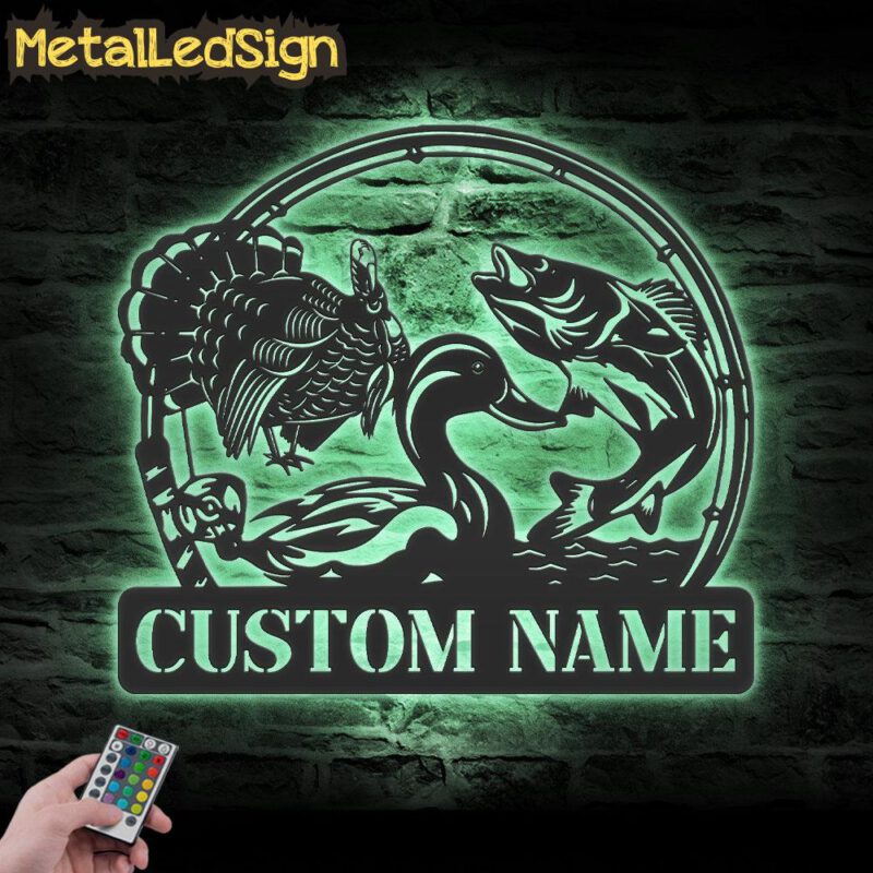 Custom-Turkey-Bass-Fishing-Duck-Hunting-Metal-Wall-Art-LED-Light-7.jpg