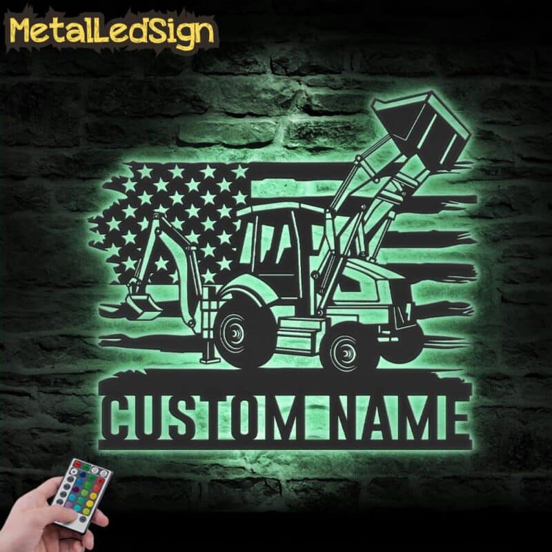 Custom-US-Backhoe-Loader-Excavator-Driver-Metal-Wall-Art-LED-Light-7.jpg