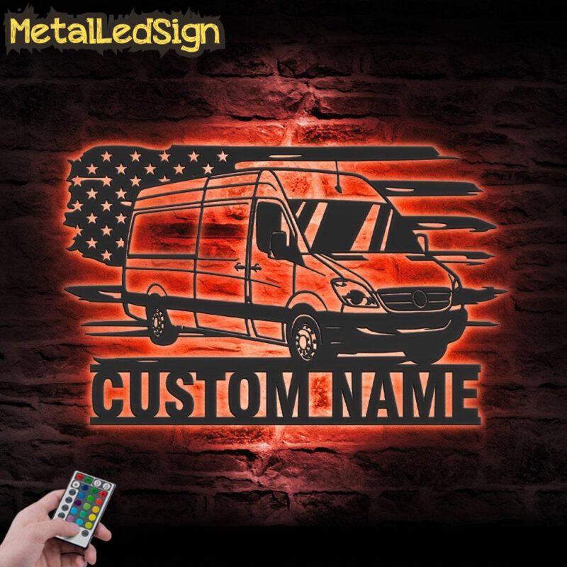 Custom-US-Cargo-Delivery-Van-Truck-Driver-Metal-Wall-Art-LED-Light-5.jpg