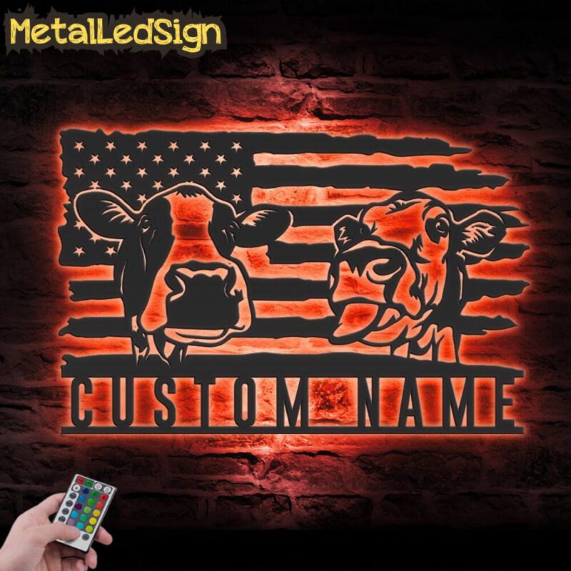 Custom-US-Flag-Cow-Farmhouse-Metal-Wall-Art-LED-Light-5.jpg