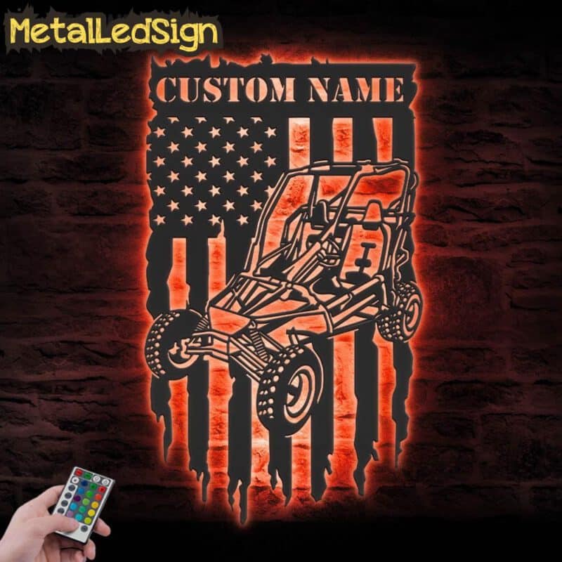 Custom-US-Flag-Go-Kart-Racing-Metal-Wall-Art-LED-Lights-5-2.jpg