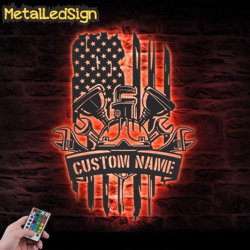 Custom-US-Flag-Plumbing-Tool-Metal-Wall-Art-LED-Light-5.jpg