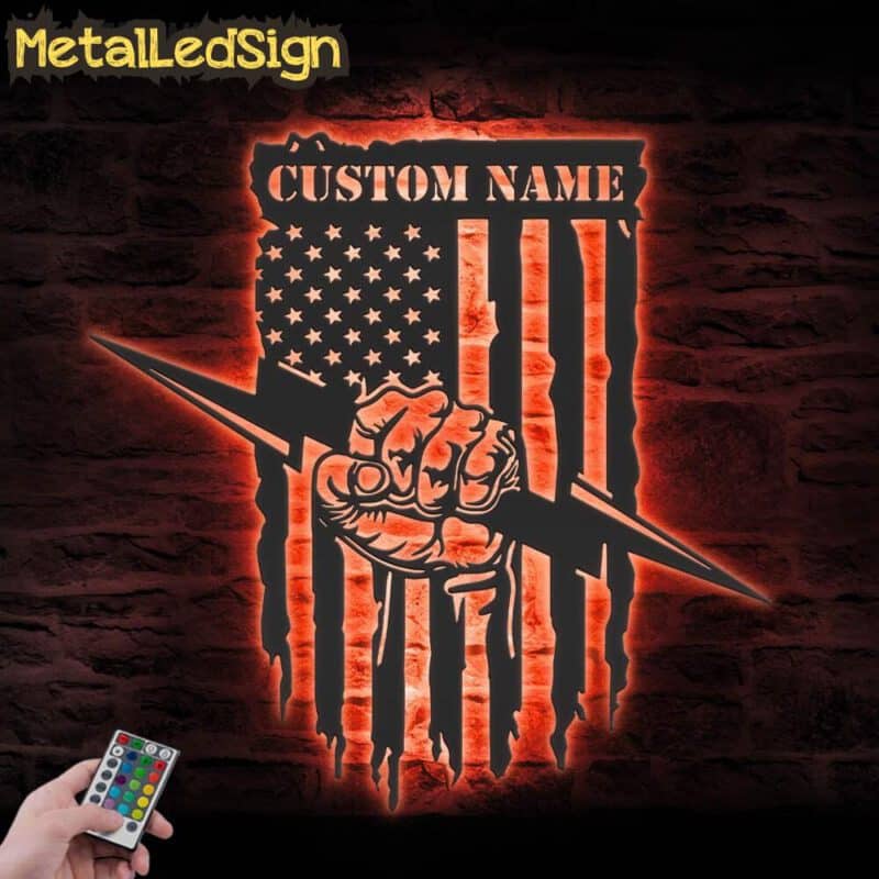 Custom-US-Lineman-Electrician-Metal-Wall-Art-LED-Light-5.jpg