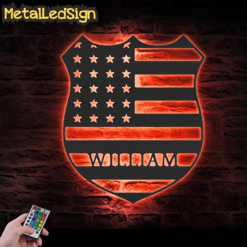 Custom-US-Police-Officer-Metal-Wall-Art-LED-Light-5.jpg