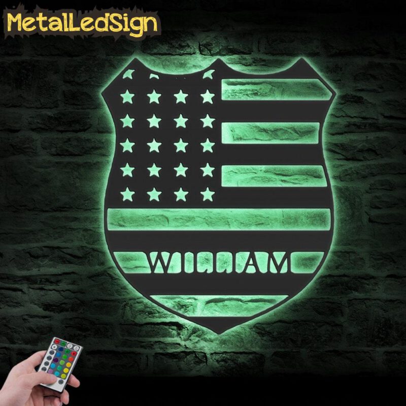 Custom-US-Police-Officer-Metal-Wall-Art-LED-Light-7.jpg