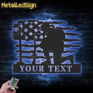 Custom-US-Soldier-Kneeling-Praying-At-Memorial-Cross-Metal-Wall-Led-3.jpg