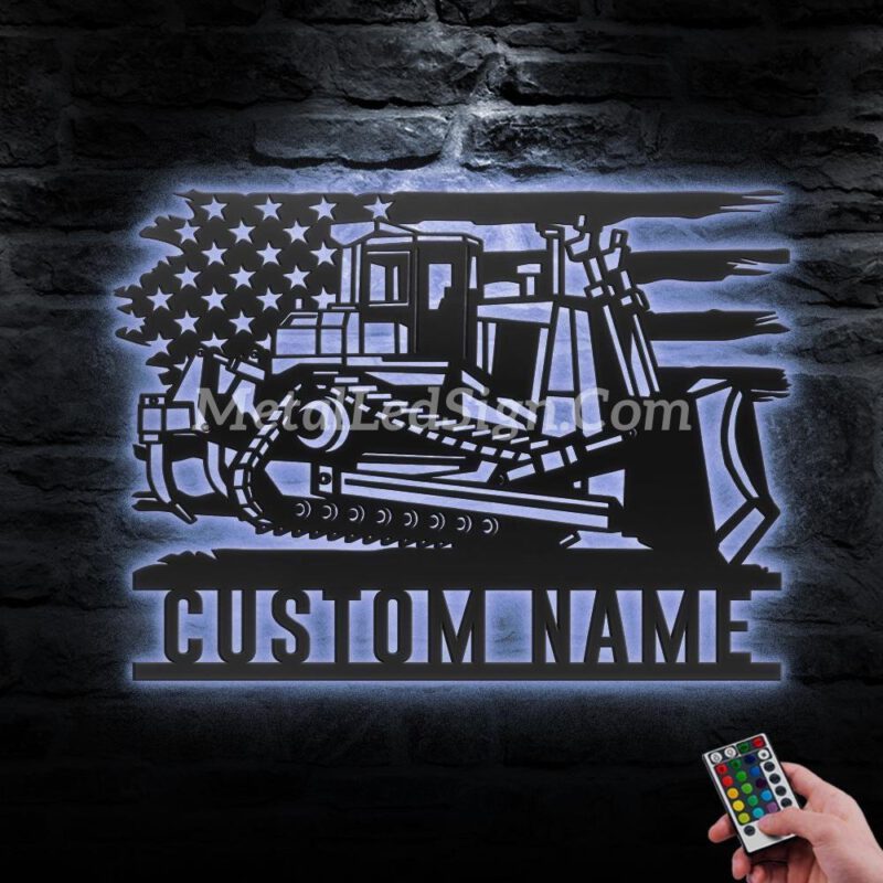 Custom-Us-Bulldozer-Driver-Metal-Wall-Art-Led-Light-3-3