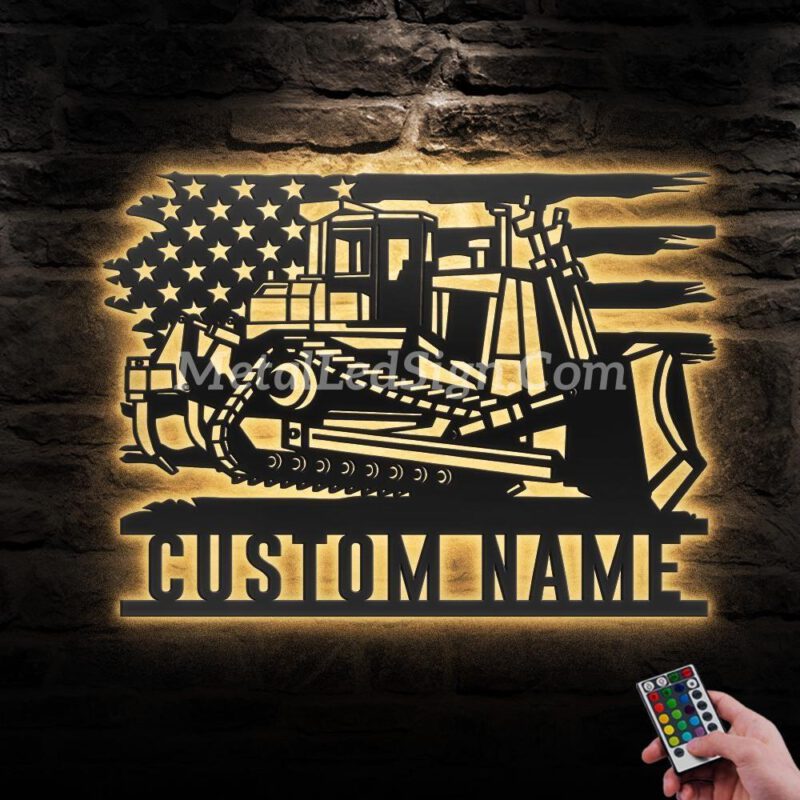 Custom-Us-Bulldozer-Driver-Metal-Wall-Art-Led-Light-Images-3