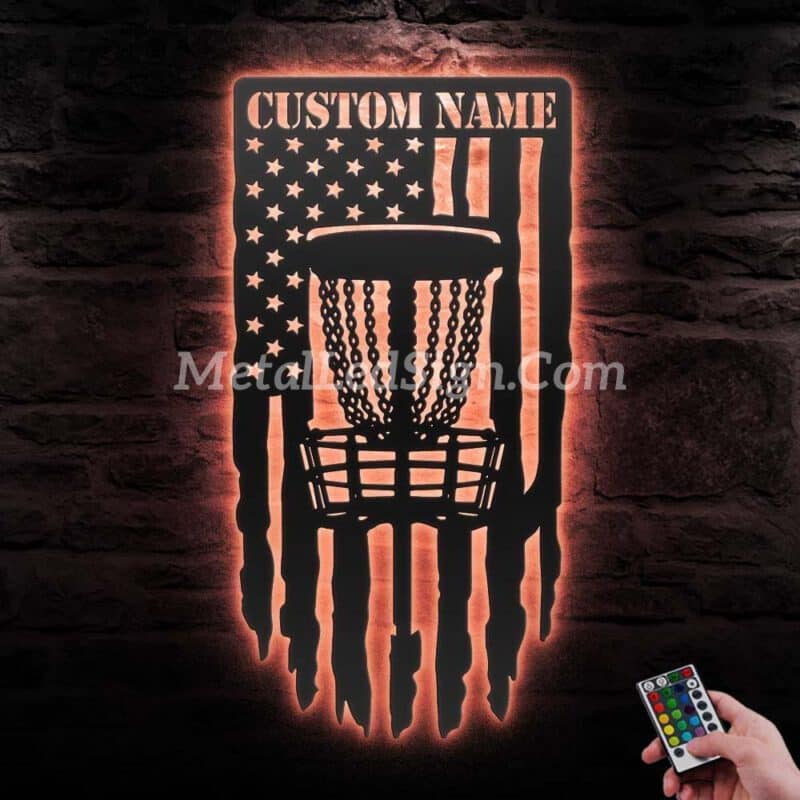 Custom-Us-Disc-Golf-Player-Metal-Wall-Art-Led-Light-6