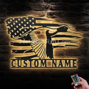 Custom-Us-Duck-Hunting-Metal-Wall-Art-Led-Light-Images-2