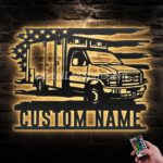 Custom-Us-Ems-Rescue-Squad-Truck-Driver-Metal-Wall-Art-Led-Light-Images-1