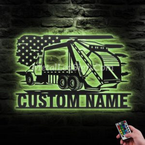 Custom-Us-Garbage-Truck-Driver-Metal-Wall-Art-Led-Light-6