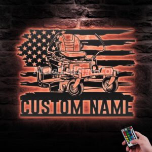 Custom-Us-Lawn-Mower-Driver-Metal-Wall-Art-Led-Light-6