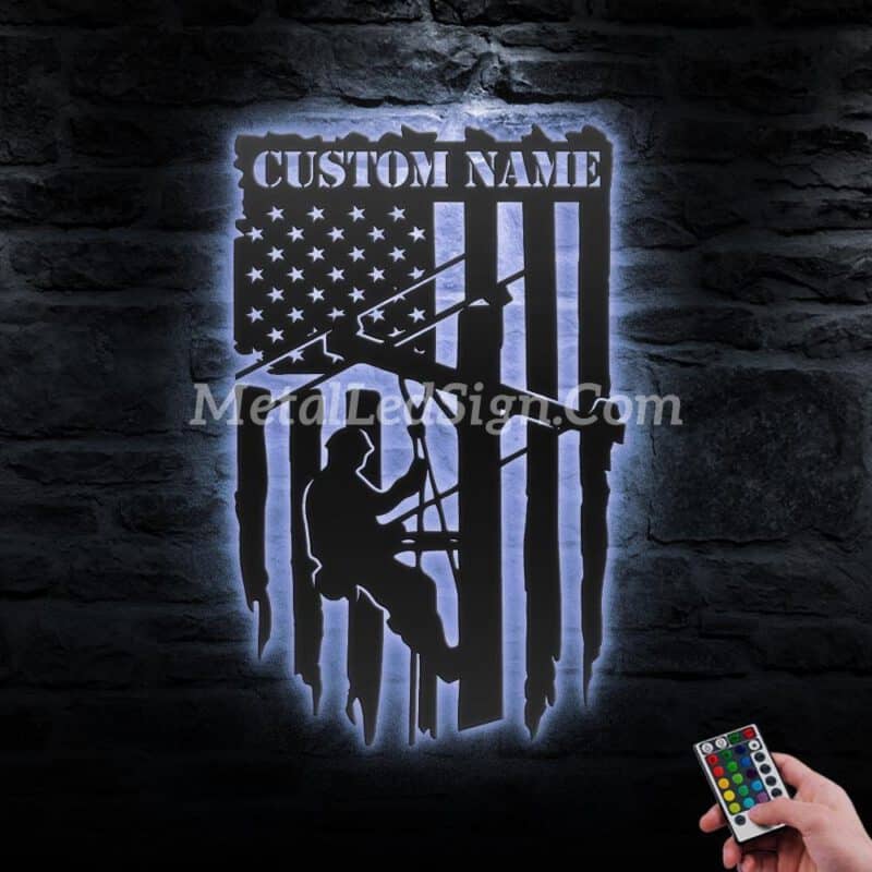 Custom-Us-Lineman-Metal-Wall-Art-Led-Light-3-1