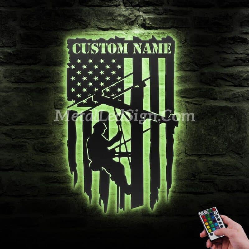 Custom-Us-Lineman-Metal-Wall-Art-Led-Light-6