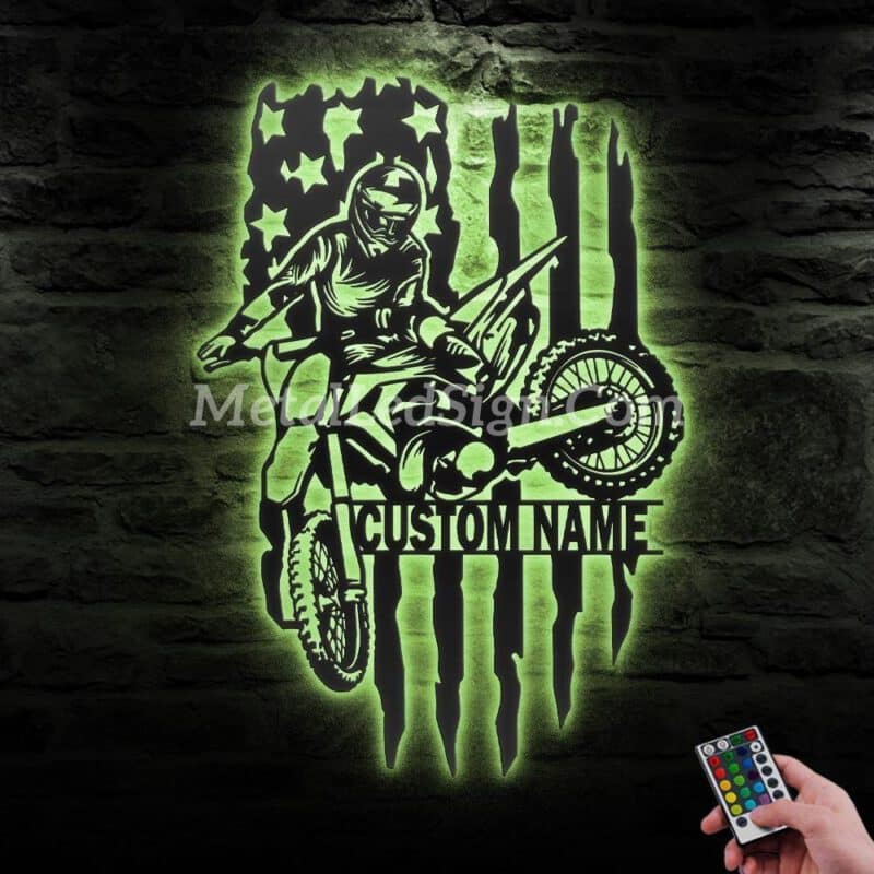 Custom-Us-Motocross-Biker-Metal-Wall-Art-Led-Light-5-2